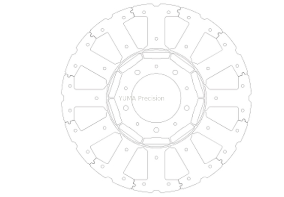 Silikon Çelik Laminasyon Çekirdek Robot Servo Motor Stator ve Rotor Yığını