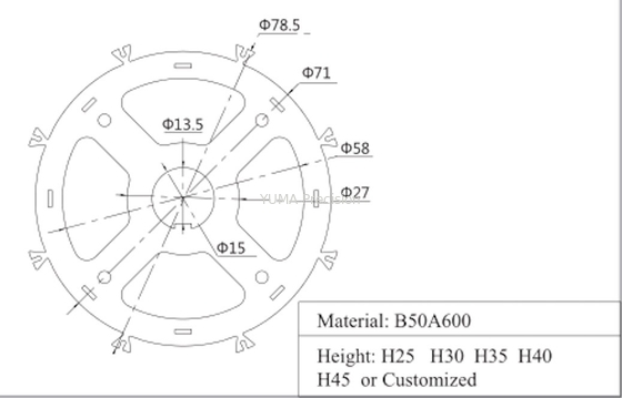 Bldc Stator Çekirdeği Tasarımı Endüstriyel Kontrol Motor Çekirdeği İndüksiyonu