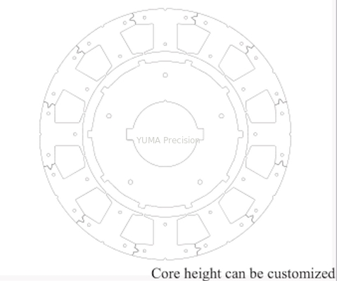 BLDC AC Servo Motor Rotor Çekirdek Malzemesi Fırçasız 85mm Dış çap