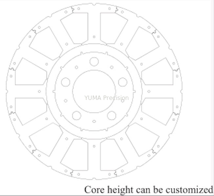 OD103mm Fabrika çıkışlı motor rotor ve stator Özel Çeşitli modeller motor çekirdeği Yüksek kaliteli silikon çelik rotor ve stat