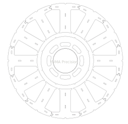 2 Fazlı Stator Laminasyon İstifleme Yöntemi İşlemi Fırçasız AC Servo 122mm