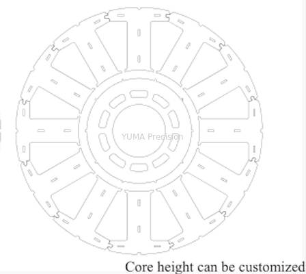 2 Fazlı Stator Laminasyon İstifleme Yöntemi İşlemi Fırçasız AC Servo 122mm