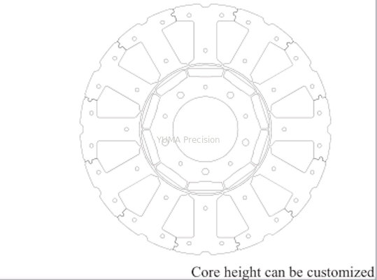 Yüksek hızlı Motor için profesyonel özel ve ürün OD57.8mm 12 yuvalı Stator ve Rotor